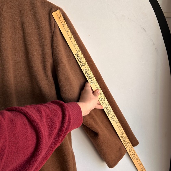 VTG LL Bean Women Camel Brown Wool Double Breasted Overcoat Peacoat USA Made - Picture 11 of 11